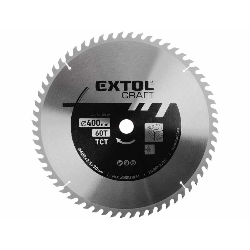 Kotúč pílový s SK plátkami 400x2.8x30mm 60Z, Extol Craft 19122