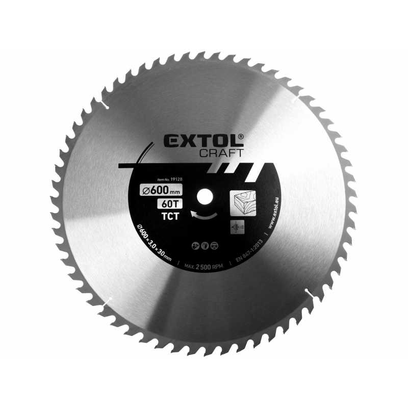 Kotouč pilový s SK plátky 600x3.0x30mm 60Z, Extol Craft 19128