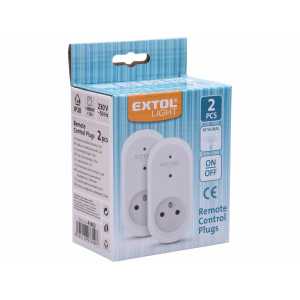 Zásuvka diaľkovo RF ovládaná, 2ks, Extol Light 43802