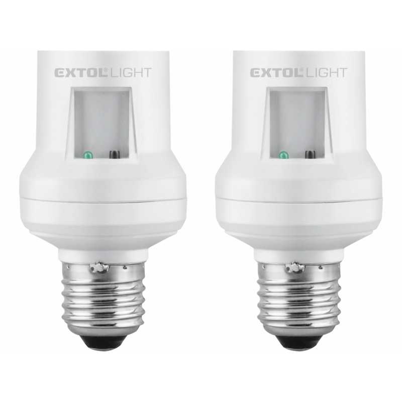 Objímka E27 diaľkovo RF ovládaná, 2ks, Extol Light 43810