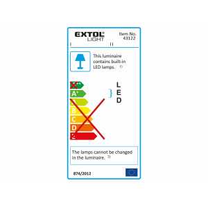 Svietidlo LED nabíjateľné, 10W, 800 lúmenov/100cd, Extol Craft 43122
