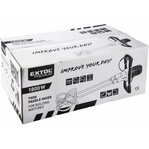 Miešadlo stavebné dvojmetlové, 1800W, 2 rýchlosti, Extol Premium 8890610