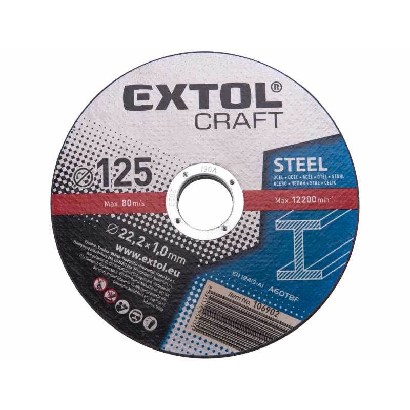 Kotúč rezný na kov 5ks 125x1.0mm, Extol Craft 106902