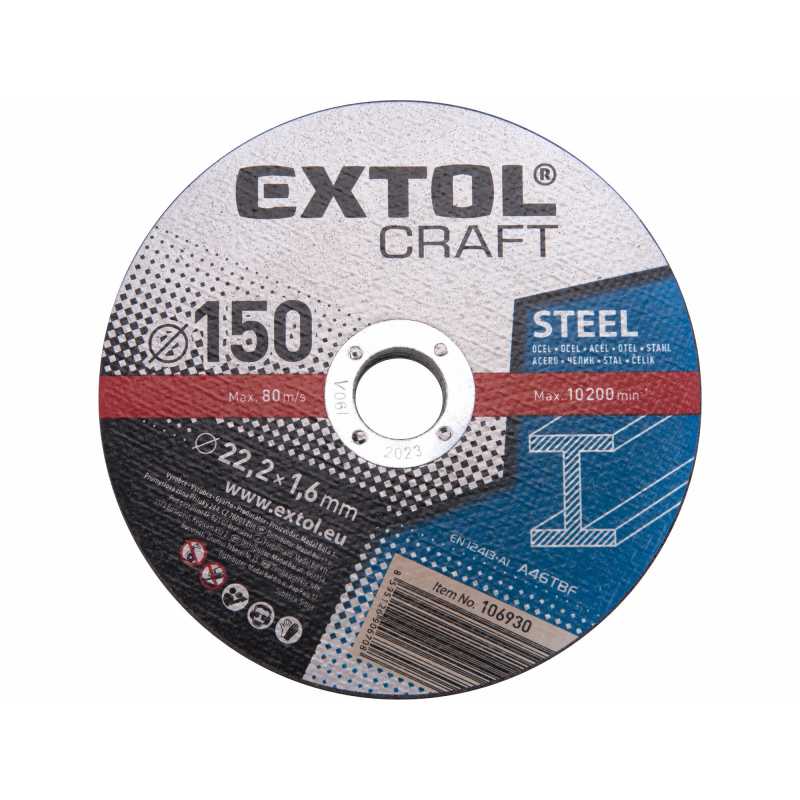 Kotúč rezný na kov 5ks 150x1.6mm, Extol Craft 106930