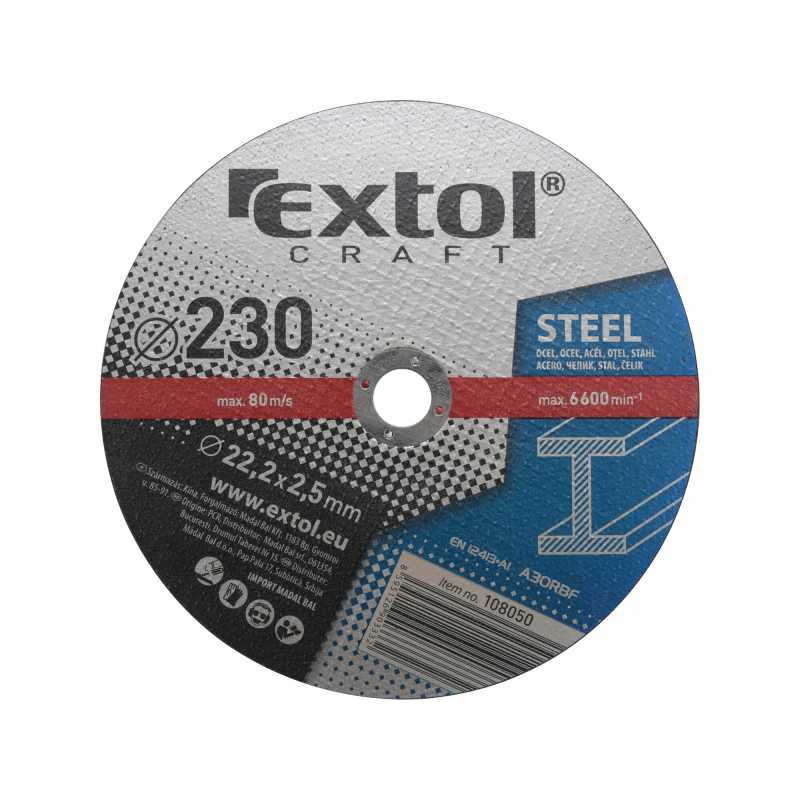 Kotúč rezný na kov 5ks 230x2.5mm, Extol Craft 108050
