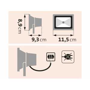 Svietidlo LED, 10W, 800lm, IP65, Extol Craft 43201