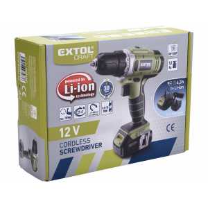 Skrutkovač akumulátorový, Extol Craft 402400