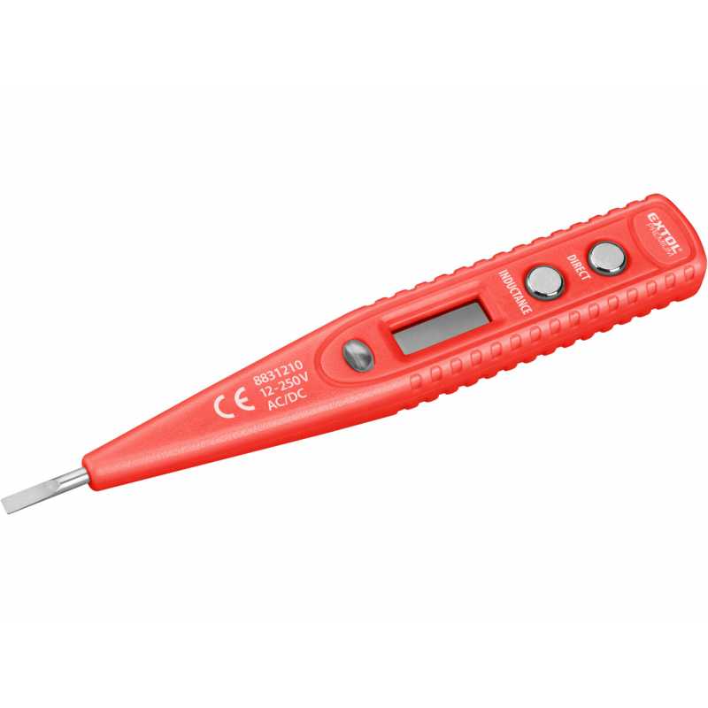 Skúšačka napätia digitálna, 12-220V, Extol Premium 8831210