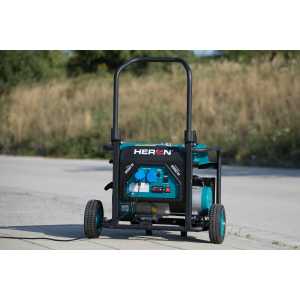Elektrocentrála rámová benzínová 1F, 3,5kW/230V, podvozok, HERON 8896140