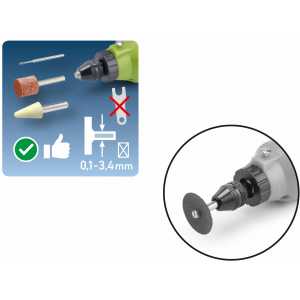 Sklíčidlo rychloupínací pro přímé brusky, 0,1-3,4mm, EXTOL CRAFT 404192
