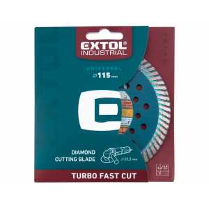 Kotúč rezný diamantový Turbo Fast, 115mm, Extol Industrial 8703051
