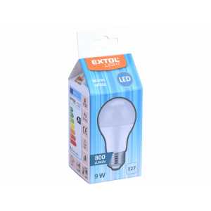 Žárovka LED, 9W, 900lm, E27, pr. banky 60mm, Extol Craft 43003