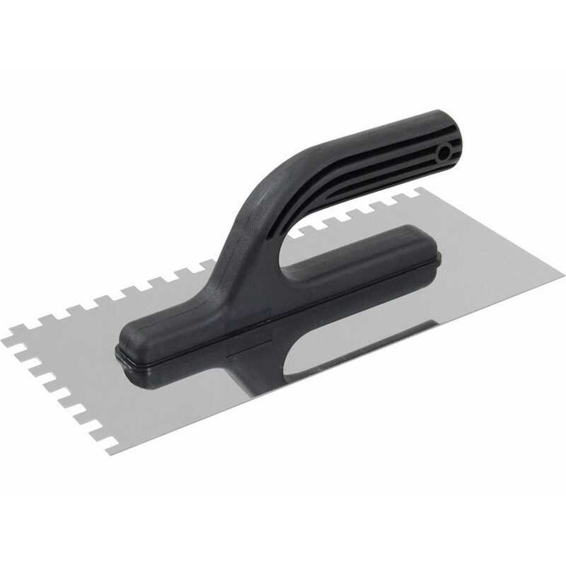Hladítko nerezové 270x130mm, zuby 4x4mm, Extol Craft 700303