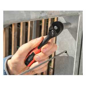 Račňa 1/2" vyhnutá poplastovaná 72-zubová, Extol Premium 8816410