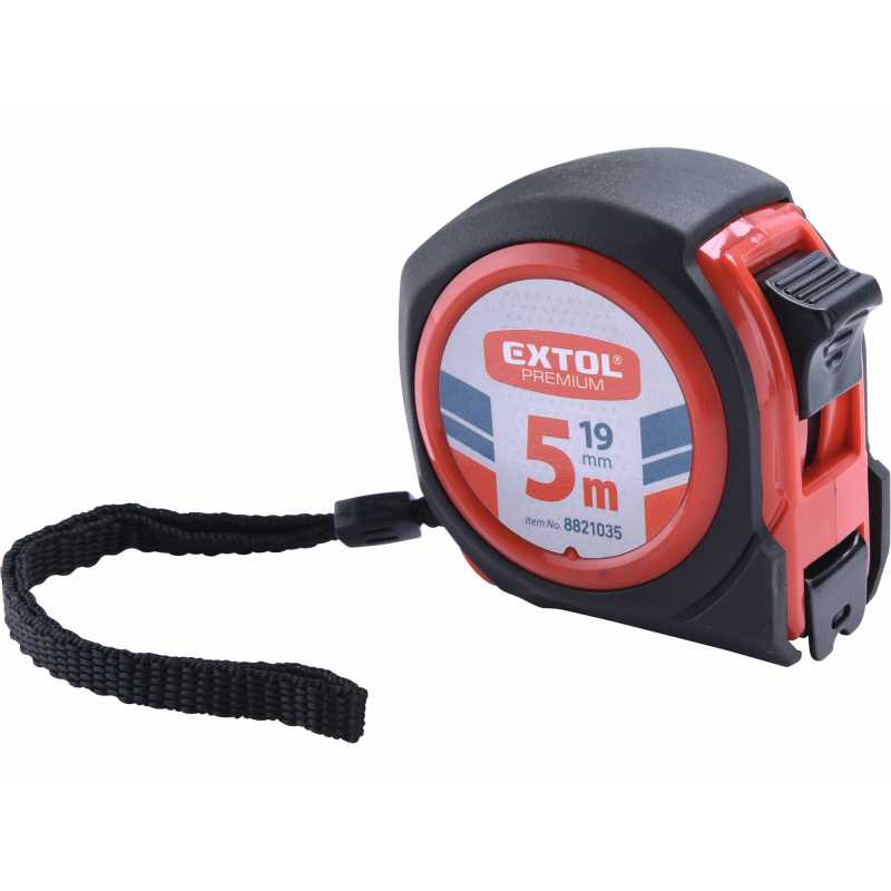 Metr svinovací pogumovaný, 5m/25mm, 1xbrzda, Extol Premium 8821036