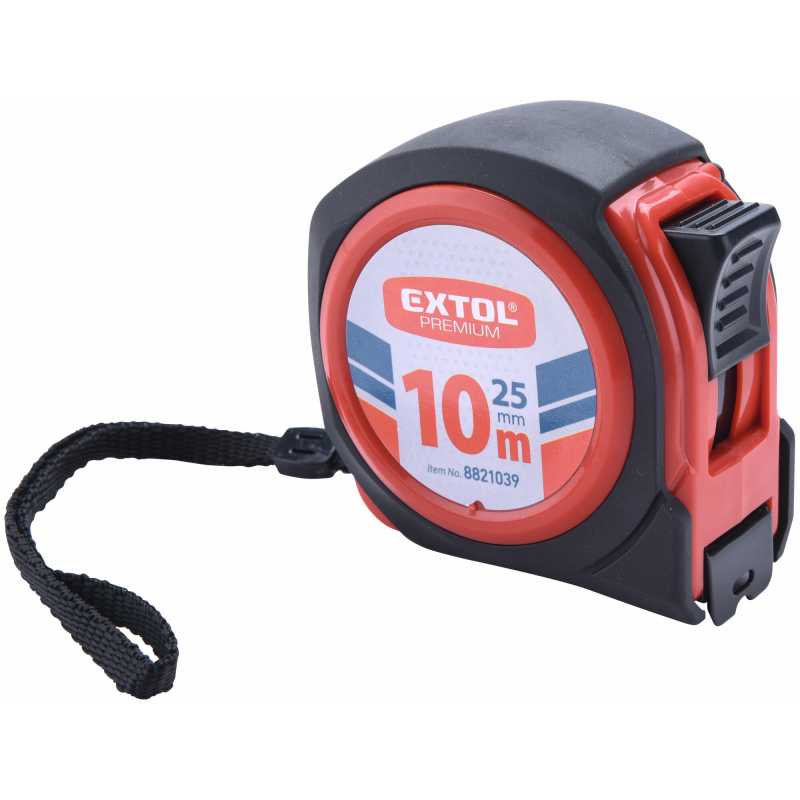 Meter zvinovací pogumovaný, 10m/25mm, Extol Premium 8821039