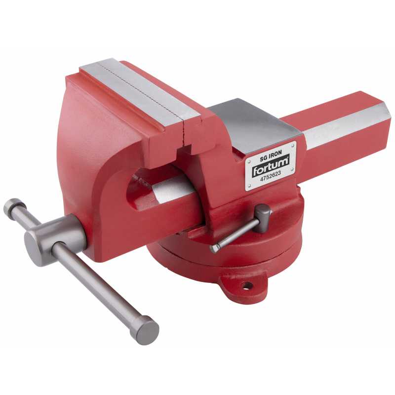 Svěrák otočný 125mm s kovadlinou, SG Iron, FORTUM 4752623
