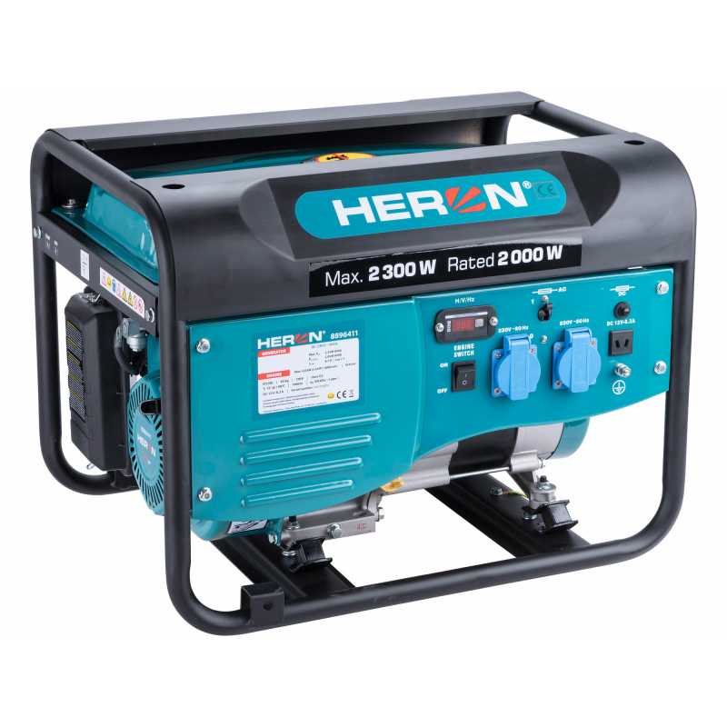 Elektrocentrála rámová benzínová, 1F, 2,3kW/230V, HERON 8896411