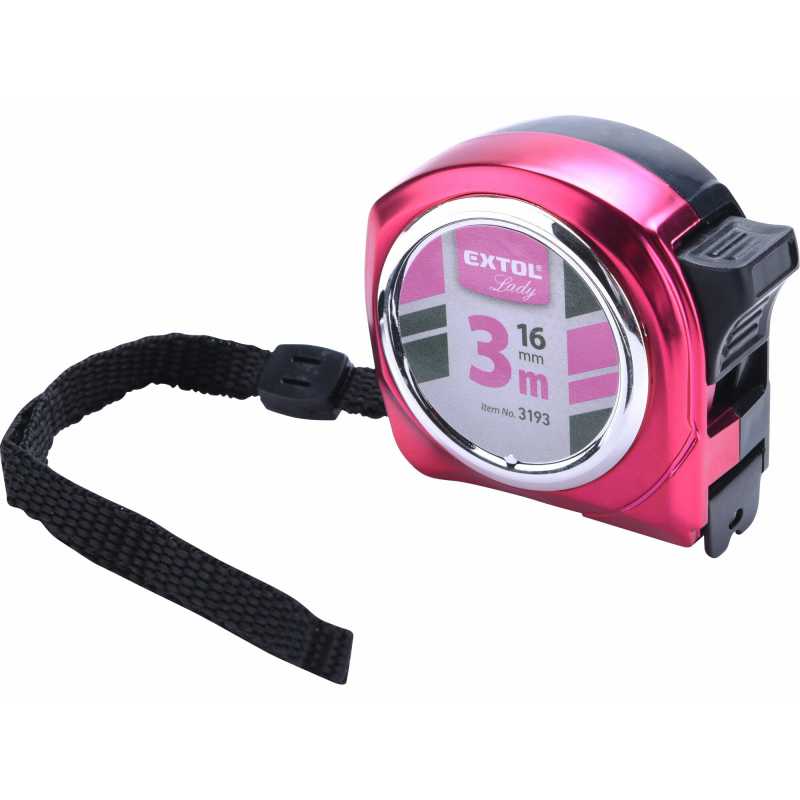Metr svinovací růžový, 3m, Extol Lady 3193