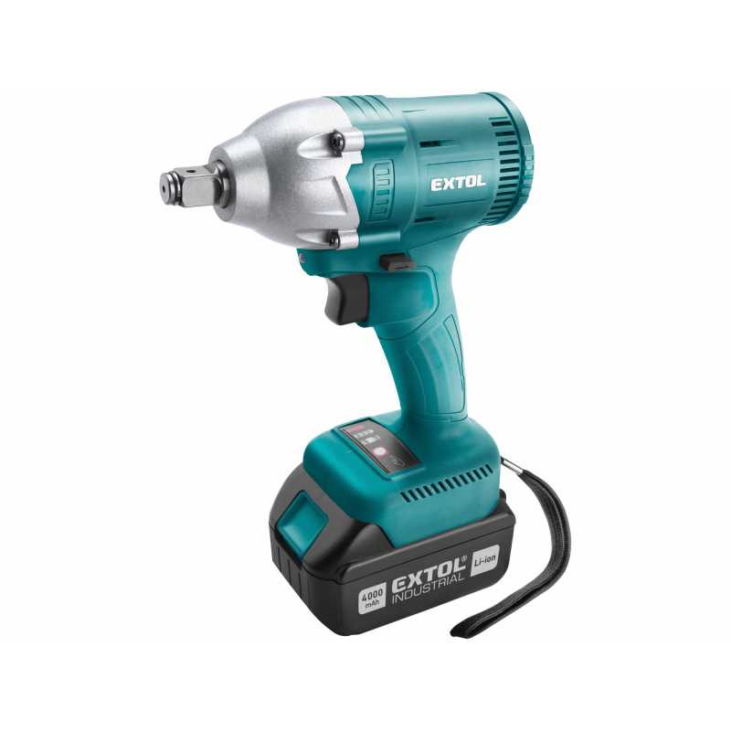 Akumulátorový rázový uťahovák 18V, 2x akumulátor 4Ah Li-ion, 260Nm, EXTOL INDUSTRIAL 8791255