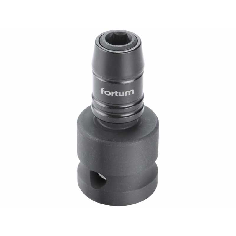 Adaptér rázový na bit, 1/2" 4-hran na 1/4" 6-hran, FORTUM 4790002