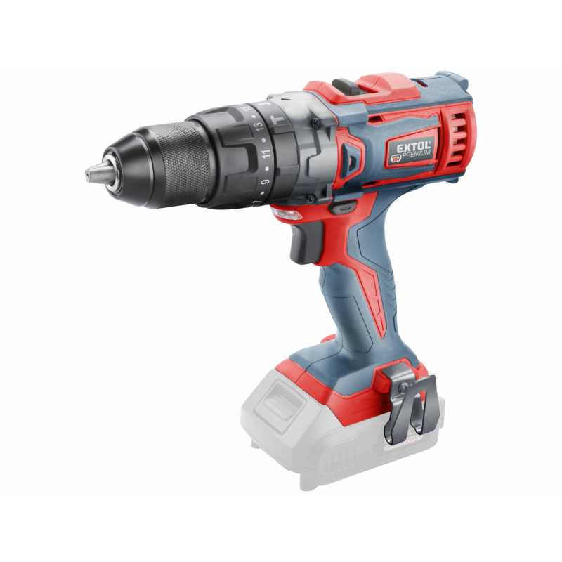 Vrtačka aku s příklepem 20V, kufr, EXTOL PREMIUM 8891805