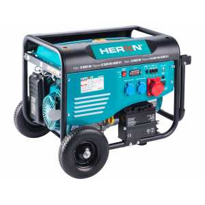 Elektrocentrála rámová benzínová 400V/230V, 6,8kW/5,5kW, 15HP, Heron 8896420
