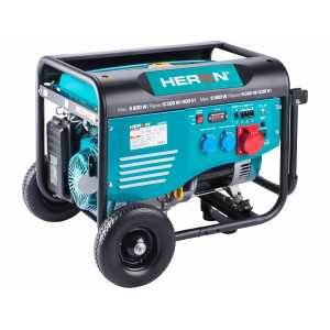 Elektrocentrála rámová benzínová 400V/230V, 6,8kW/5,5kW, 15HP, Heron 8896418