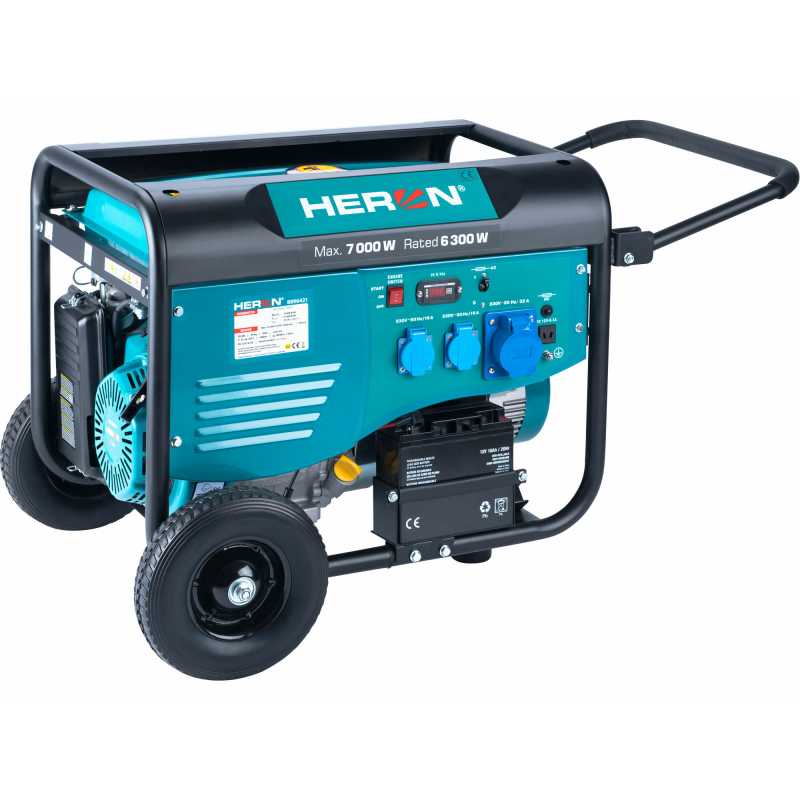 Elektrocentrála rámová benzínová 230V, 7,0kW, 15HP, Heron 8896421