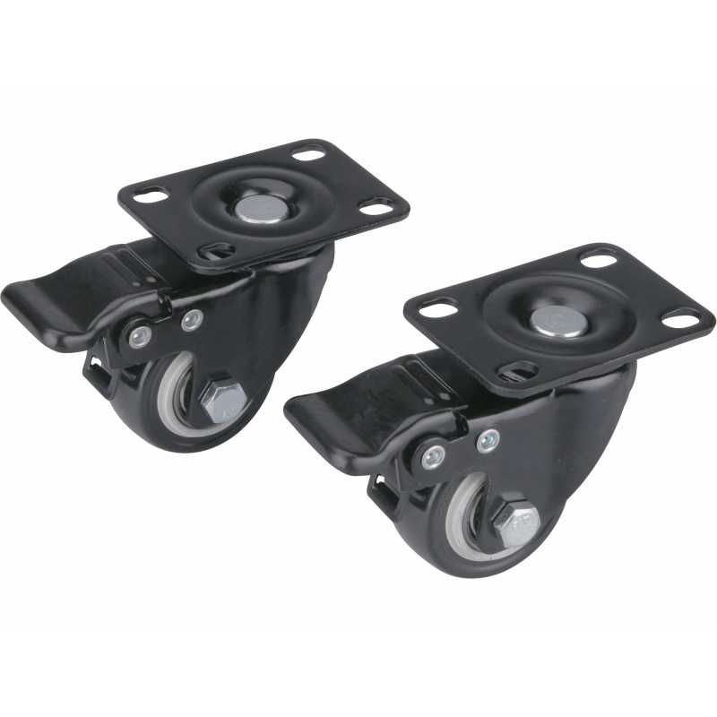 Kolieska otočné s brzdou 2ks, pr.40mm, max. 30kg/1ks, EXTOL PREMIUM 8856013