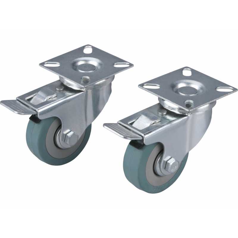 Kolieska otočné s brzdou 2ks, pr.50mm, max. 27kg/1ks, EXTOL PREMIUM 8856025