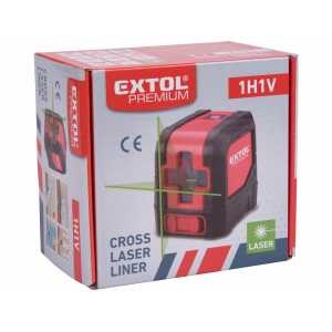 Vodováha laserová křížová samonivelační, zelený paprsek, EXTOL PREMIUM 8823306
