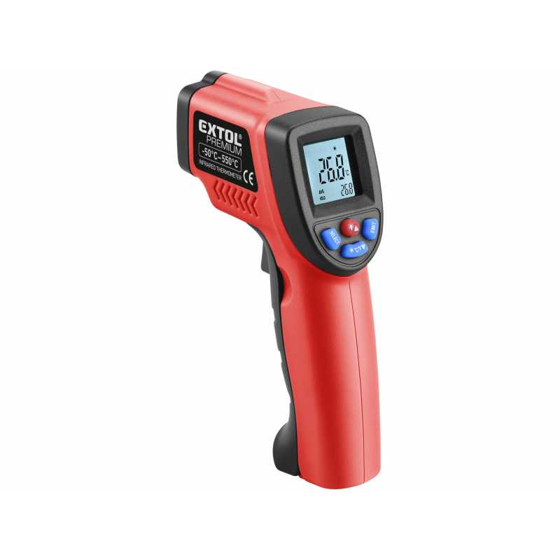 Měřič teploty bezkontaktní, -50°C az 550°C, EXTOL PREMIUM 8831302