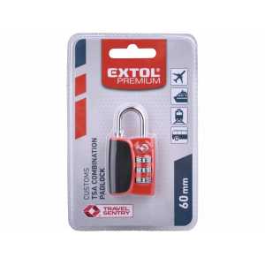 Zámok číselný na batožinu s TSA zámkom, 60mm, EXTOL PREMIUM 8857301