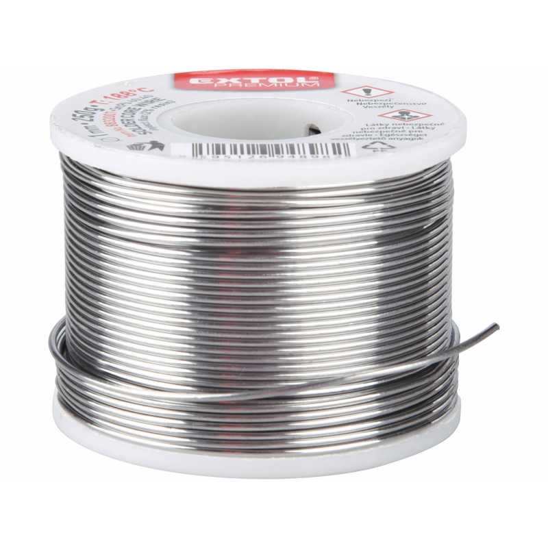 Cín na spájkovanie, 250g, pr. 1mm, Extol Premium 8832007