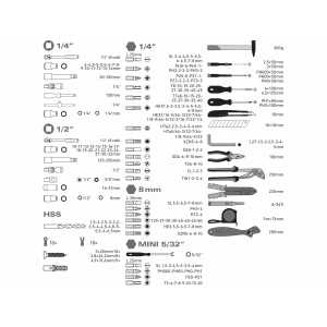 Sada nástrčných a zástrčných kľúčov, 303-dielna, EXTOL CRAFT 918303