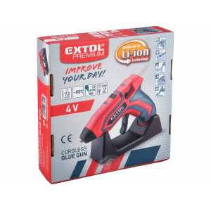 Pištoľ lepiaca tavná AKU, pr.7,2mm, EXTOL PREMIUM 8891500