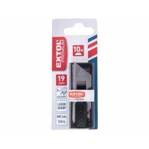 Brity lichoběžníkové do univerzálního nože, 10ks, 19mm, SK4, EXTOL PREMIUM 8855099