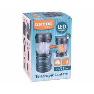 Svítilna kempová, 75lm, efekt "plamen" (25lm), 3x1,5V AA, EXTOL LIGHT 43158