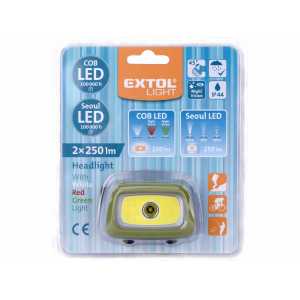 Čelovka 250lm bodová LED, 3x1,5V AAA, EXTOL LIGHT 43108