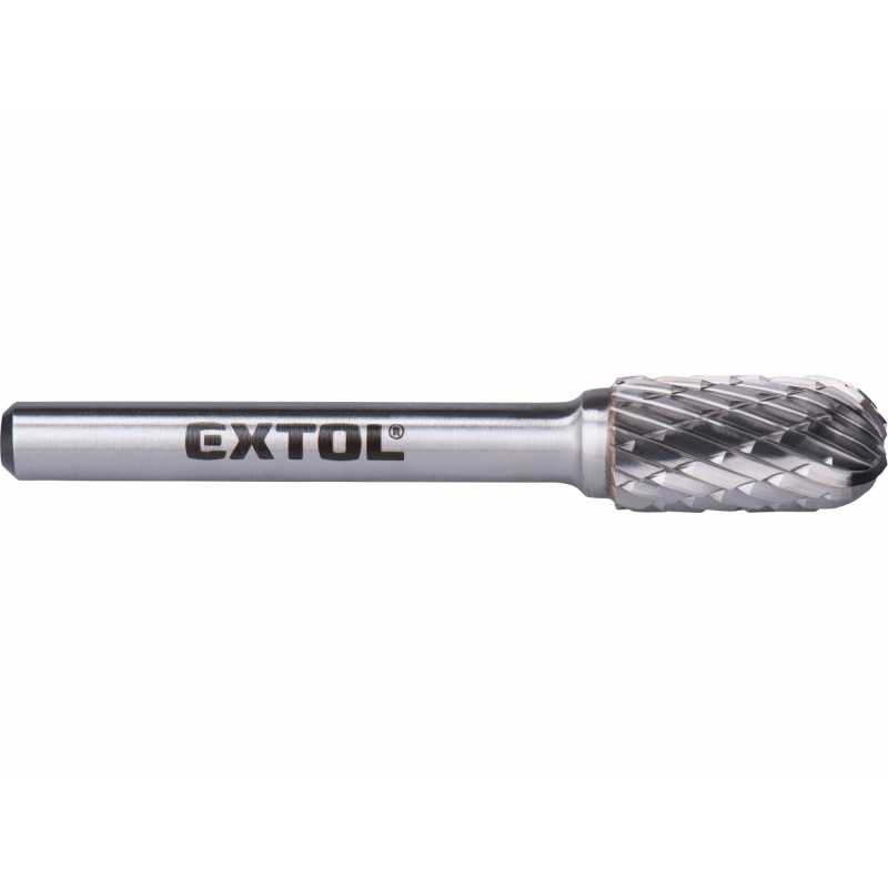 Fréza karbidová valcová, pologuľaté čelo, pr.10mm, EXTOL INDUSTRIAL 8703724