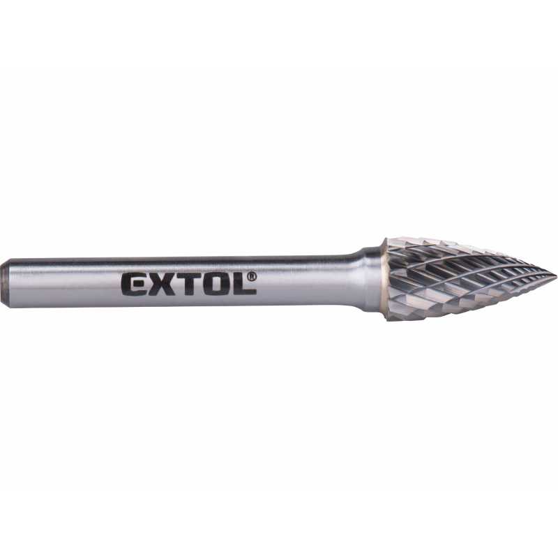 Fréza karbidová konvexní špičatá, pr.10mm, EXTOL INDUSTRIAL 8703764