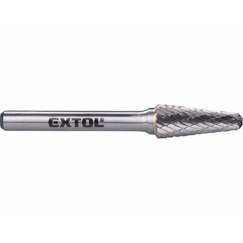 Fréza karbidová kónická, pologuľaté čelo, pr.10mm, EXTOL INDUSTRIAL 8703784