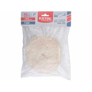 Kotouč leštící ovčí vlna, T180, průměr 240mm, EXTOL PREMIUM 8804575