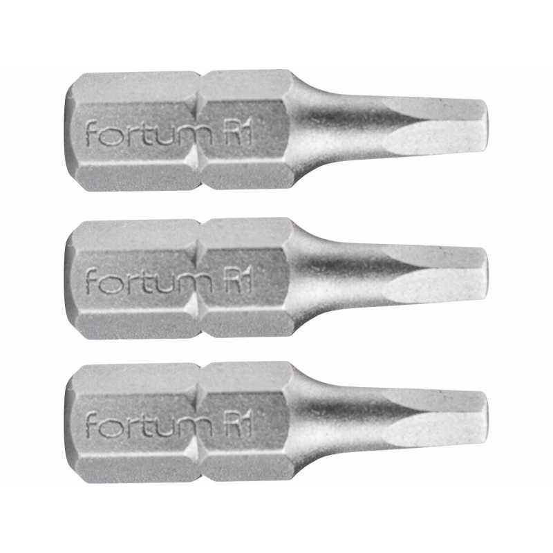 Bit štvorec 3ks, SQ 1x25mm, S2, FORTUM 4741601