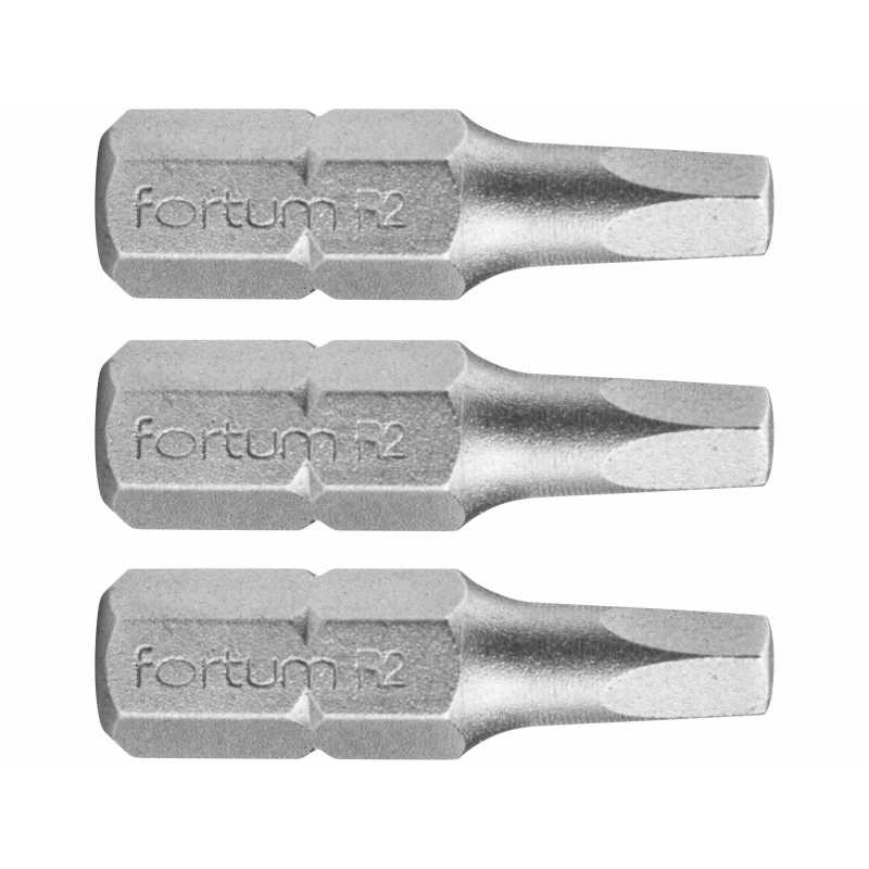 Bit štvorec 3ks, SQ 2x25mm, S2, FORTUM 4741602