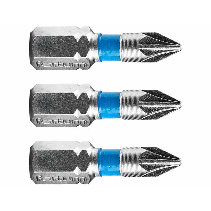 Bit křížový 3ks, PZ 1x25mm, S2, FORTUM 4741301