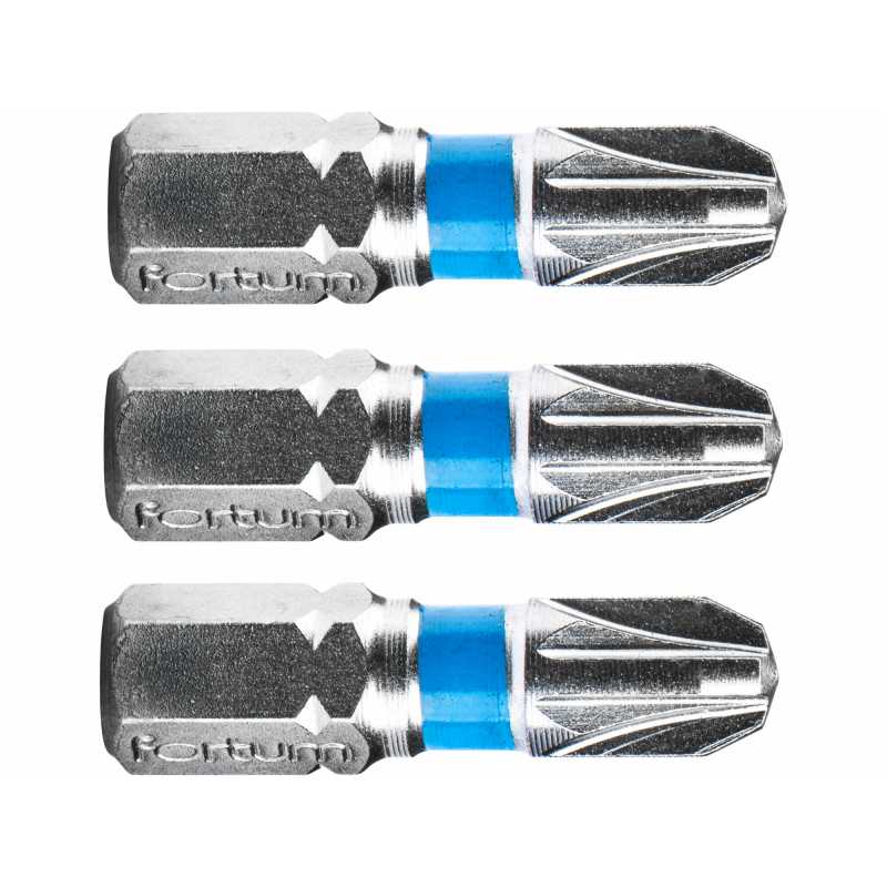 Bit křížový 3ks, PZ 3x25mm, S2, FORTUM 4741303