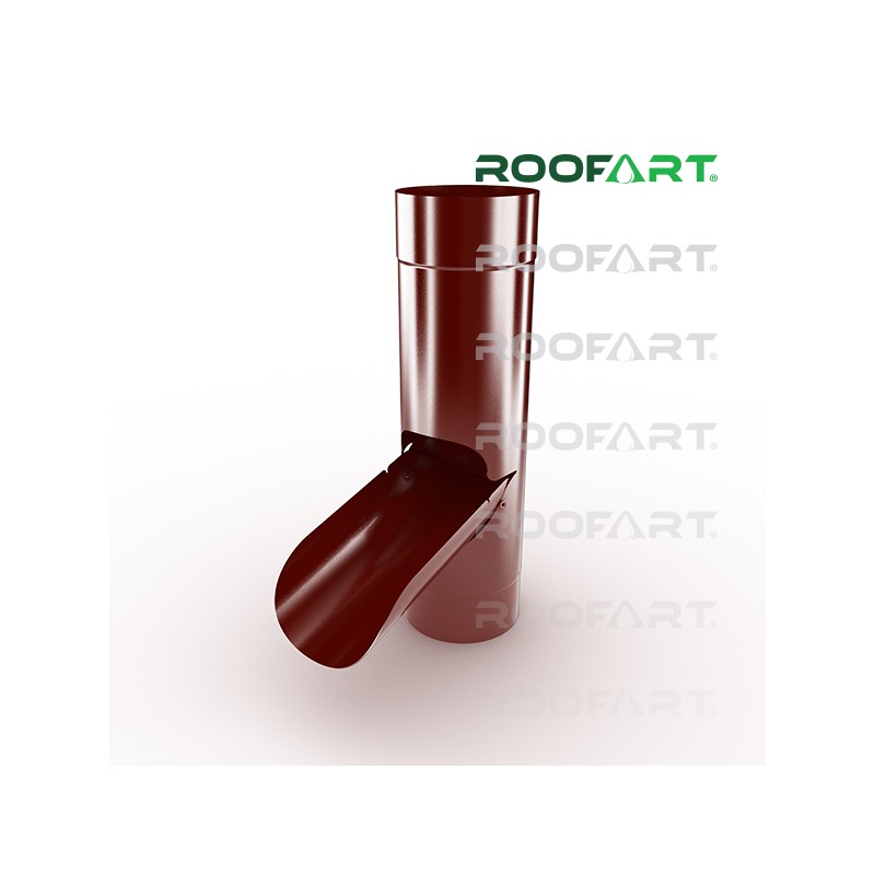 ROOFART Klapka pro sběr dešťové vody EC 100mm - višňová (RAL 3005)