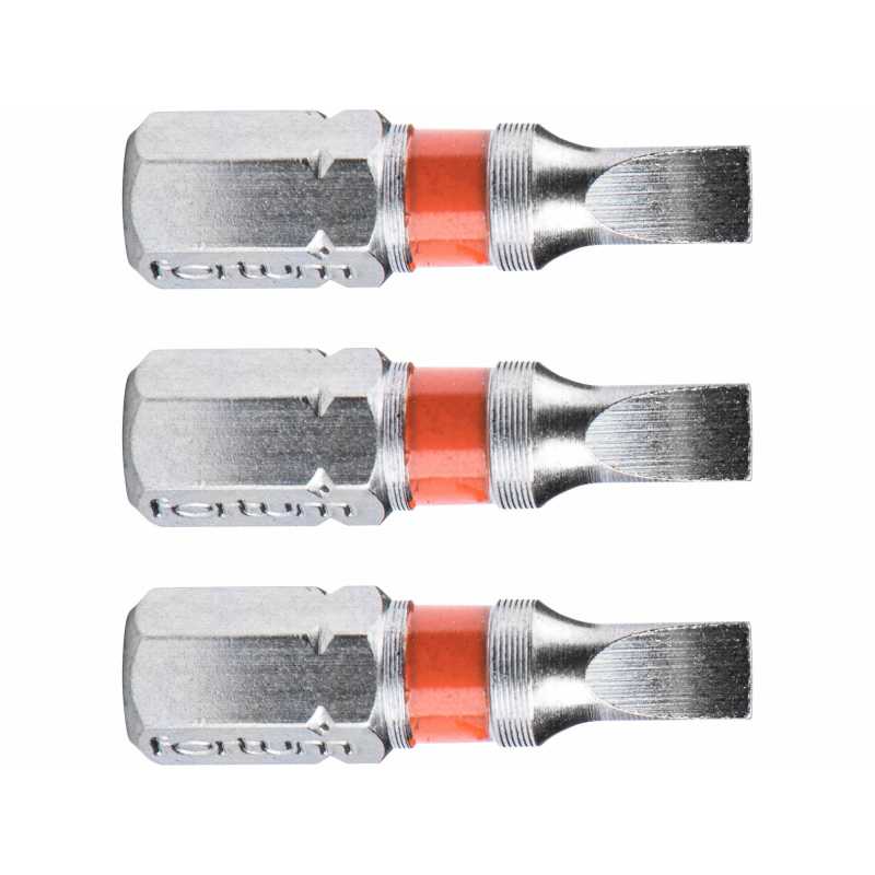 Bit plochý 3ks, 4x25mm, S2, FORTUM 4741104